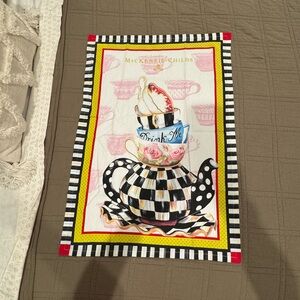 MACKENZIE-CHILDS 100% Cotton Curious Teacup Tea Towel